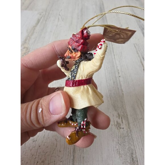 Drolleries d henderson elf candy cane cookie ornament as is Xmas tree demdaco - Picture 4 of 8